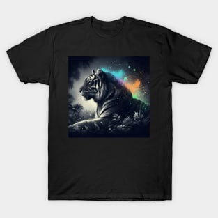 Monochromatic Tiger Within Rainbow Colors T-Shirt